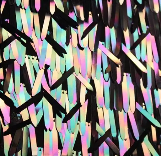 Sequin Fringe Fabric Tassels Holography Dance Nightclub 100*130cm