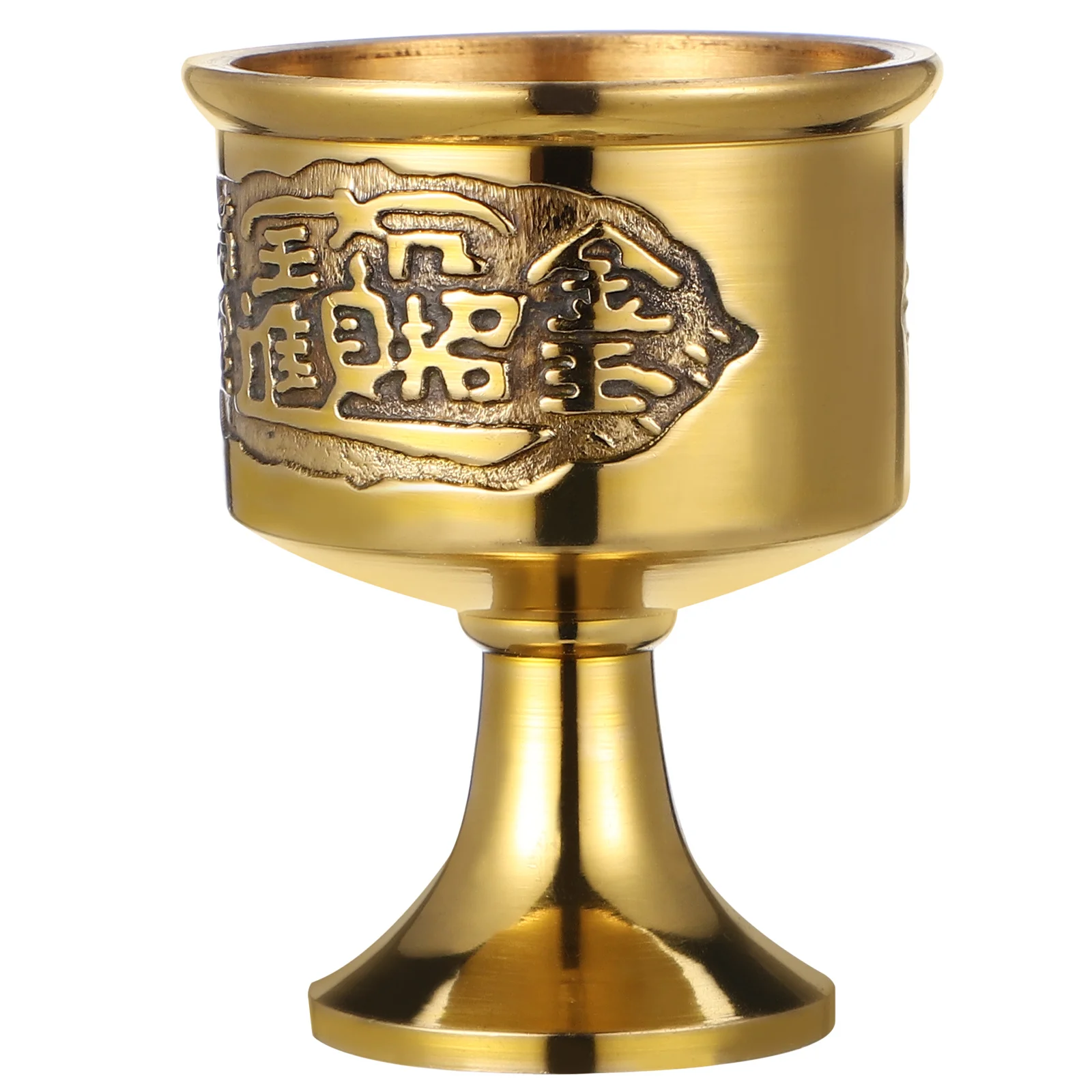 

Goblet Buddhist Offering For Temple Home Use Metal Exquisite Offering Cup Drinking Cup Decorative Ritual Accessory