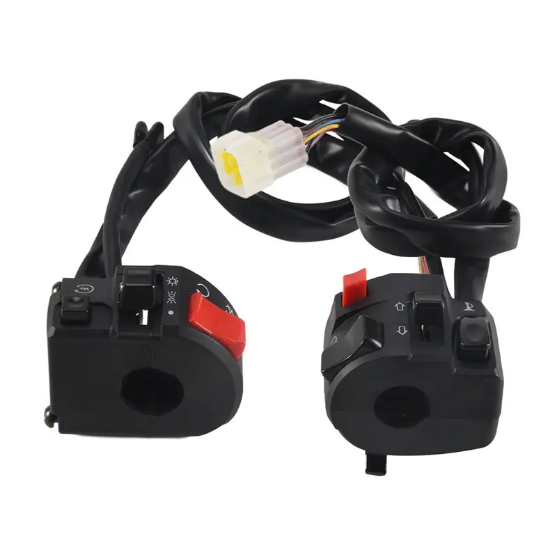 AB59-7/8 Inch 22Mm ATV Motorcycle Handlebar Control Switches Left Right For Horn Button Turn Signal Fog Light Warning Light