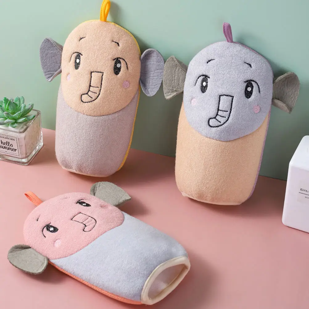 

2Pcs Kids Bath Gloves Cartoon Design Soft Exfoliating Shower Glove for Body Neck Back Legs Arms Deep Cleaning Foaming Bath