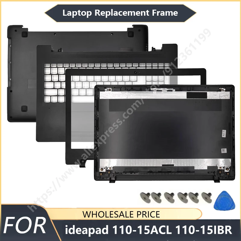 

NEW For Lenovo IdeaPad 110-15IBR 110-15ACL Laptop LCD Back Cover Front Bezel Palmrest Bottom Case replacement parts Shell Hinge