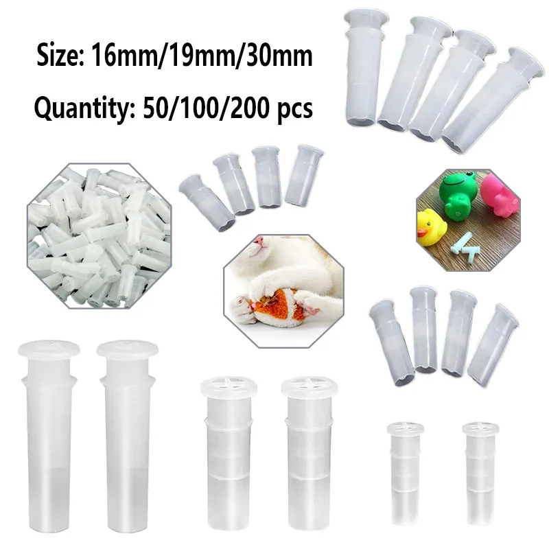 200 ~ 50 Uds juguete chirriante para perros silbato BB juguete de plástico chirriadores para perros y gatos reemplazar juguete BB fabricante de ruido insertar accesorios de repuesto DIY