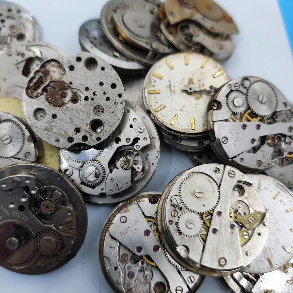 1 قطعة ملحقات الماكينة المتنوعة حركة الساعة ، الحركة المكسورة ، حركة فاسق البخار الصدأ الطفيف لا يمكن أجزاء مفقودة #1