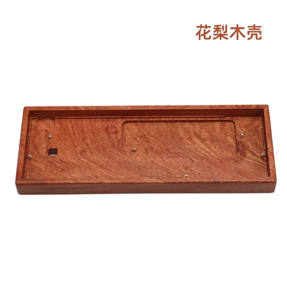

GH60 Walnut Wood Keyboard Case Custom Pear Wood Mechanical Keyboard Kit Accessories Wooting Box 60% with Plam Rest Solid Wood