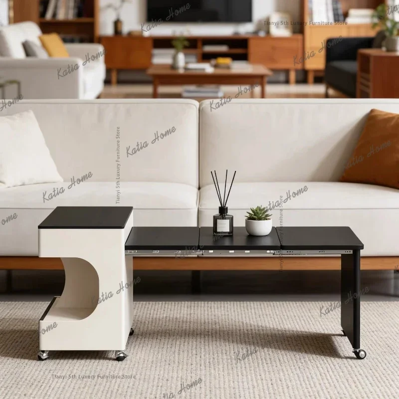 ld Modern minimalist coffee table Nordic high-end living room central coffee table telescopic design home  mueble