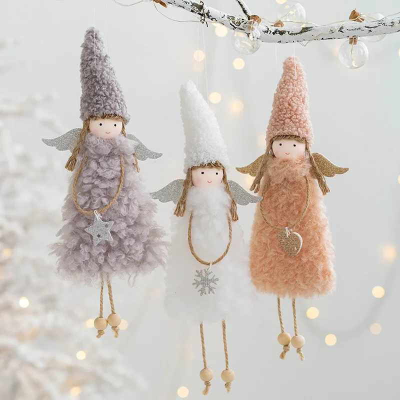 2023 Angel Doll Christmas Ornaments Merry Christmas Decorations for Home Garland Christmas Tree Decor Kids New Year Toy Gifts