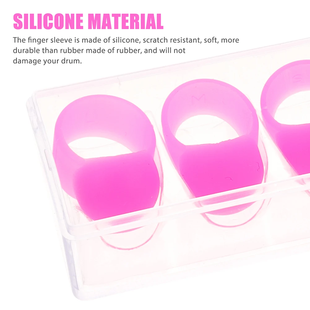 

8 Pcs Professional Grade Drumstick Finger Cover Cots Knocking Sleeve Plastic Sleeves