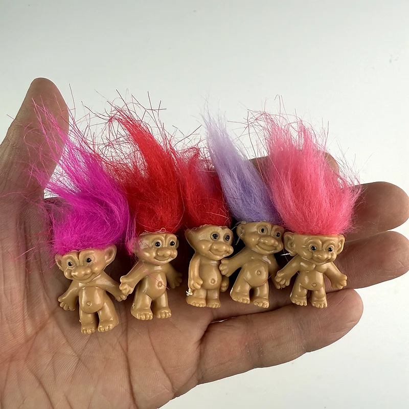 5 قطعة دمى المتصيدون الصغيرة أنيمي عمل الشكل الملونة الشعر أفراد الأسرة نماذج جمع الاطفال اللعب هدية الحنين #2