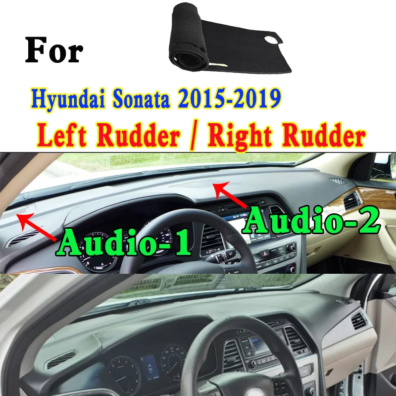 For 2015-2019 Hyundai Sonata VII Car-Styling Dashmat Dashboard Cover Instrument Panel Insulation Sunscreen Protective Pad