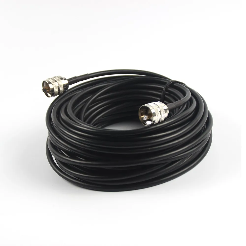 50ft rg58 kabel pl259 männlich zu PL-259 stecker für rf koaxialkabel für mobile auto cb radio antennen verlängerung