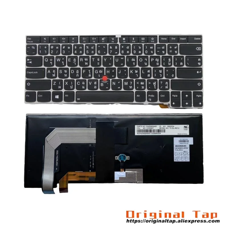 

TH Thai Backlit Keyboard for Lenovo Thinkpad 13 Gen 2 T470s 01ER903 01EN921 01ER944 01EN880