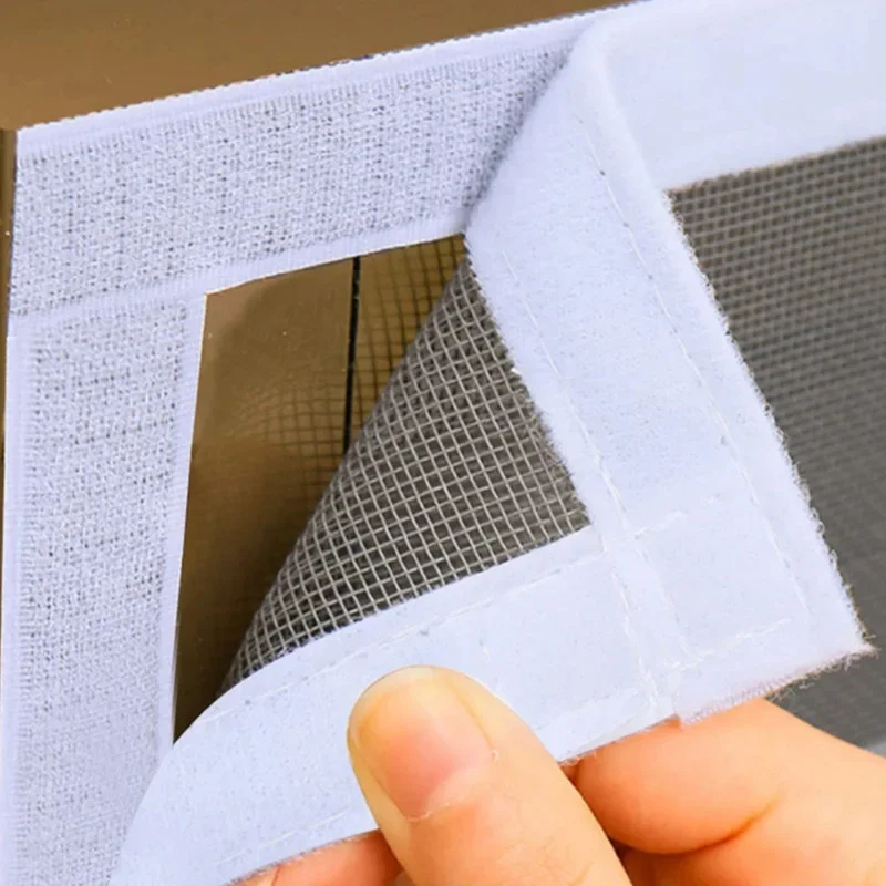 

Customizable size anti-mosquito window screen self adhesive window mosquito net summer proof door mosquitonet