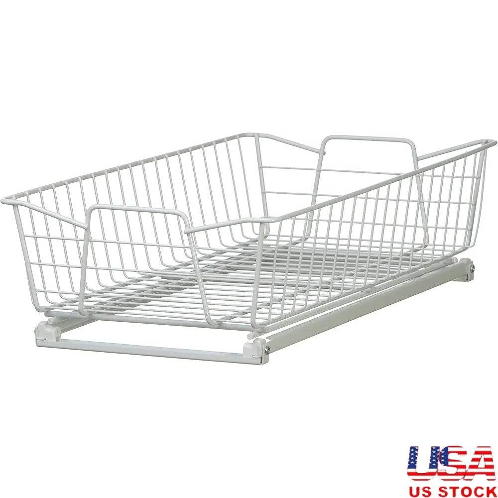 

Heavy Duty Pull Out Cabinet Organizer Slide Out Pantry Shelves Drawers Space Saving Kitchen Bathroom Easy Glide Installation