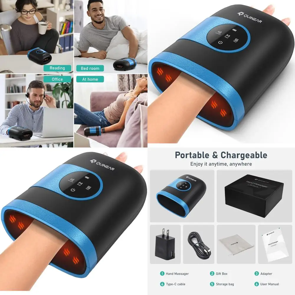 

Массажер для рук с подогревом и компрессией для облегчения боли при артрите, синдроме запястного канала и боли в суставах - подходит для мужчин и женщин - соответствует требованиям HSA