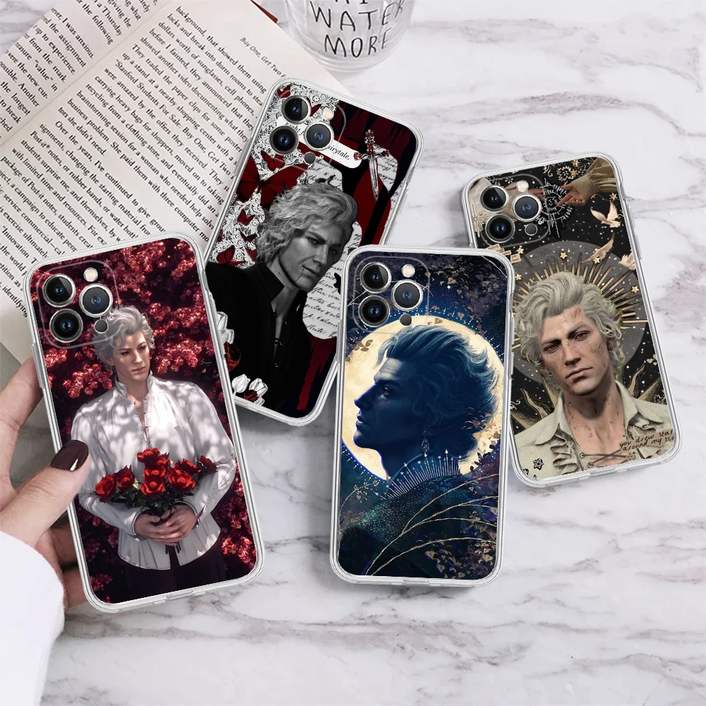 B-Baldurs G-Gate 3 Astarion Phone Case Silicone Soft For Iphone 15 14 13 12 11 Pro Mini XS MAX 8 7 6 Plus X XS XR Cover