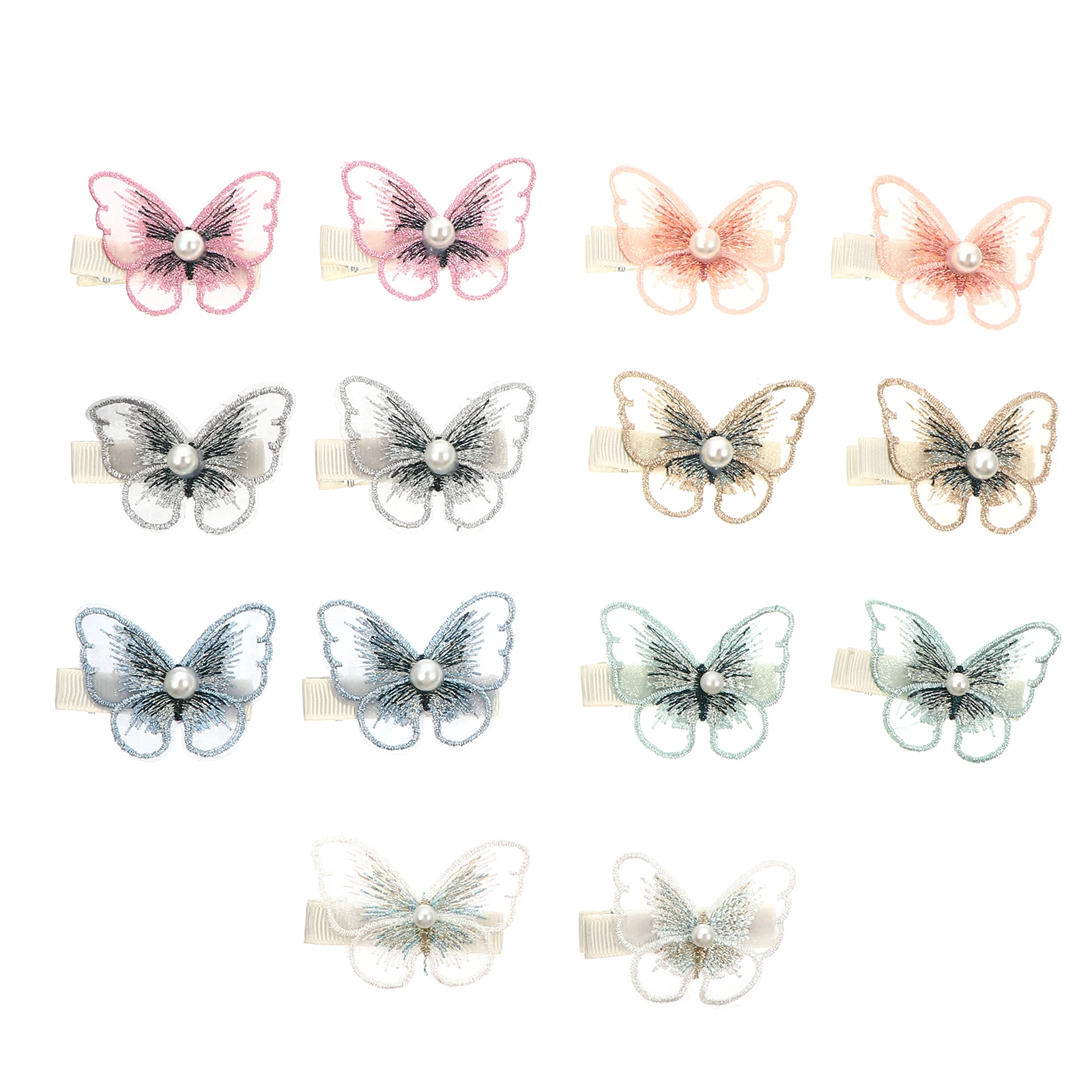

14 Pcs Women Headdress Hair Barrette Accessories Everyday Butterflies Hairpins Party Women Headdress Hair Barrettes Bangs