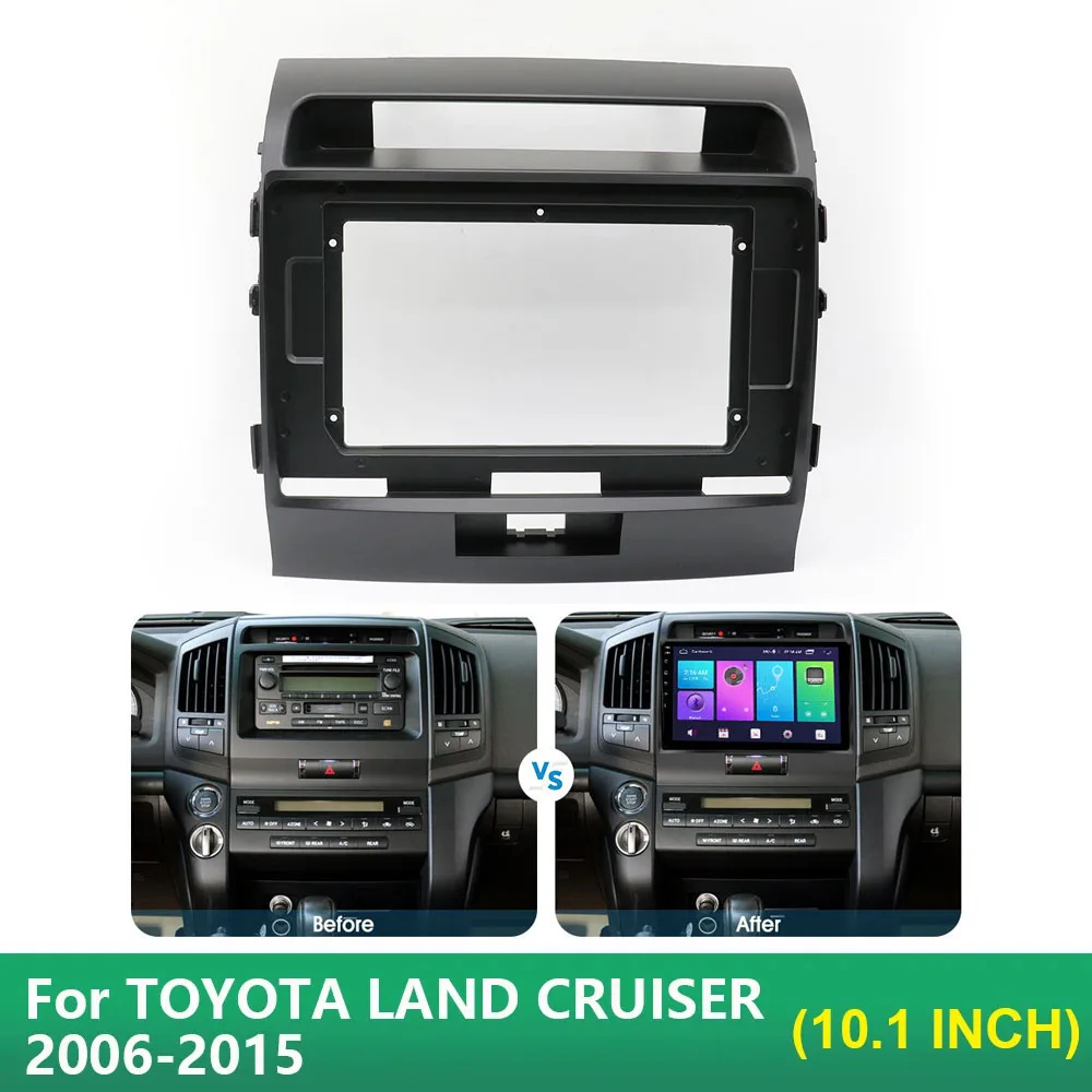 

10,1 дюймовая Автомобильная панель Fascia Для TOYOTA LAND CRUISER 2006-2015, стерео рамка