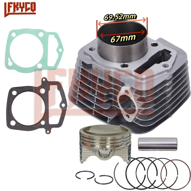 Zestaw tłoka cylindra motocyklowego o średnicy 67 mm i pojemności 233 cm3 do Honda CRF230 CRF230F CRF 230 F SL230 XR230 FTR223 SL XR 230cc Części silnikowe