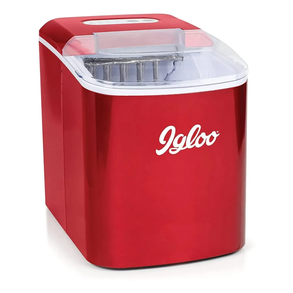 26-lb Automatic Electric Countertop Ice Maker - 9 Cubes in 7 Mins, With Scoop and Basket