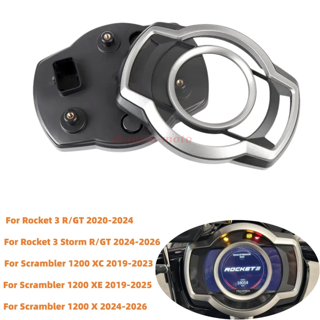 Housse d'instrument pour Triumph Rocket 3R / Scrambler 1200XC / 1200XE 2019-2026, boîtier de tableau de bord, compteur de vitesse, tachymètre, accessoires moto