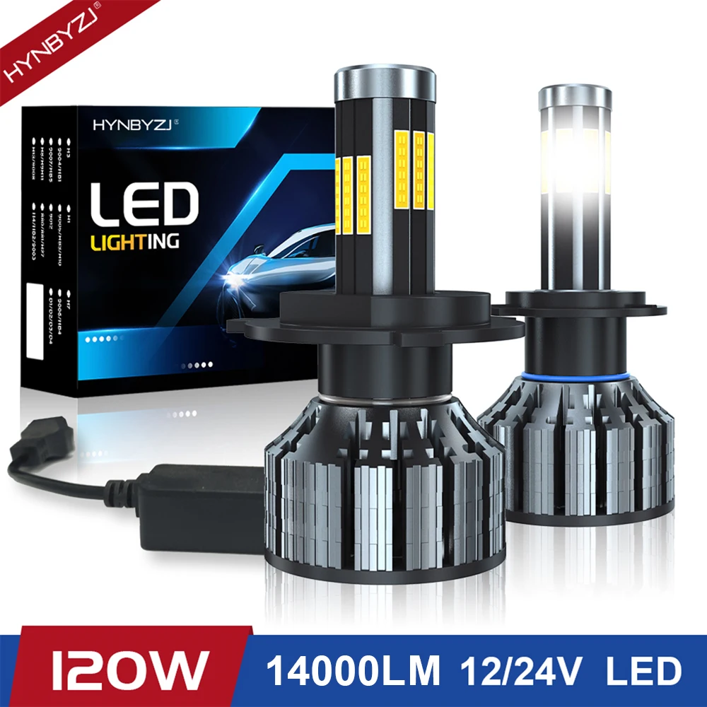 

HYNBYZJ 4/6/8/10/12 Sides H7 H4 Car LED Headlight Light 360 Degree H1 9005 9006 H8 H11 H9 Auto Headlight Lights Bulds 6000K 12V