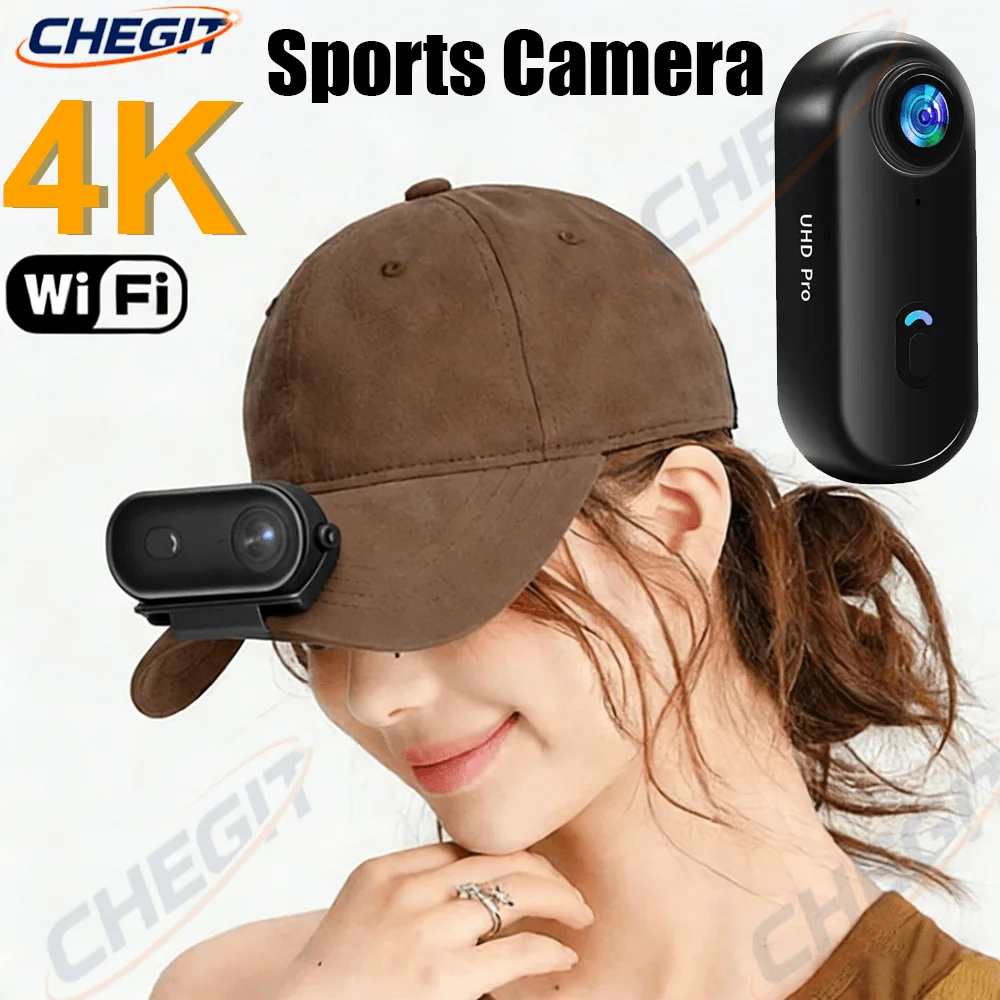 

4K Mini Magnetic Action Camera HD 1080P WiFi Wireless Body Mount POV Holder Bodycam Vlogging Motorcycle Helmet Sports Video Cam