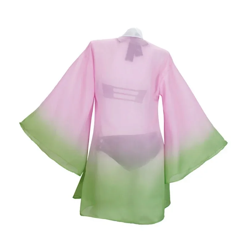 Anime Demon Slayers Costume Cosplay Mitsuri Kanroji Bikini Protezione dalle scottature Costume da bagno da spiaggia Costumi da festa di Halloween per le donne