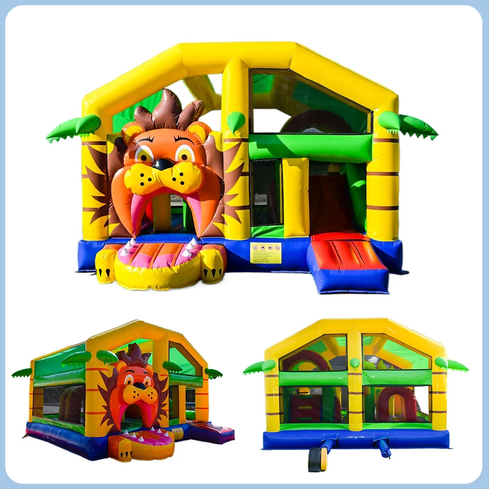 Lion Commercial Bounce House Inflatables Bubble Inflatable House Bouncers For Outdoors Inflatable With Blower Obstacle