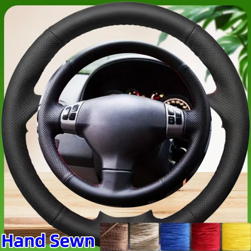 

Custom Car Steering Wheel Cover Hand Sewn Black Leather For Suzuki Swift Sport Splash Opel Vauxhall 2005-2015 Car Accessories