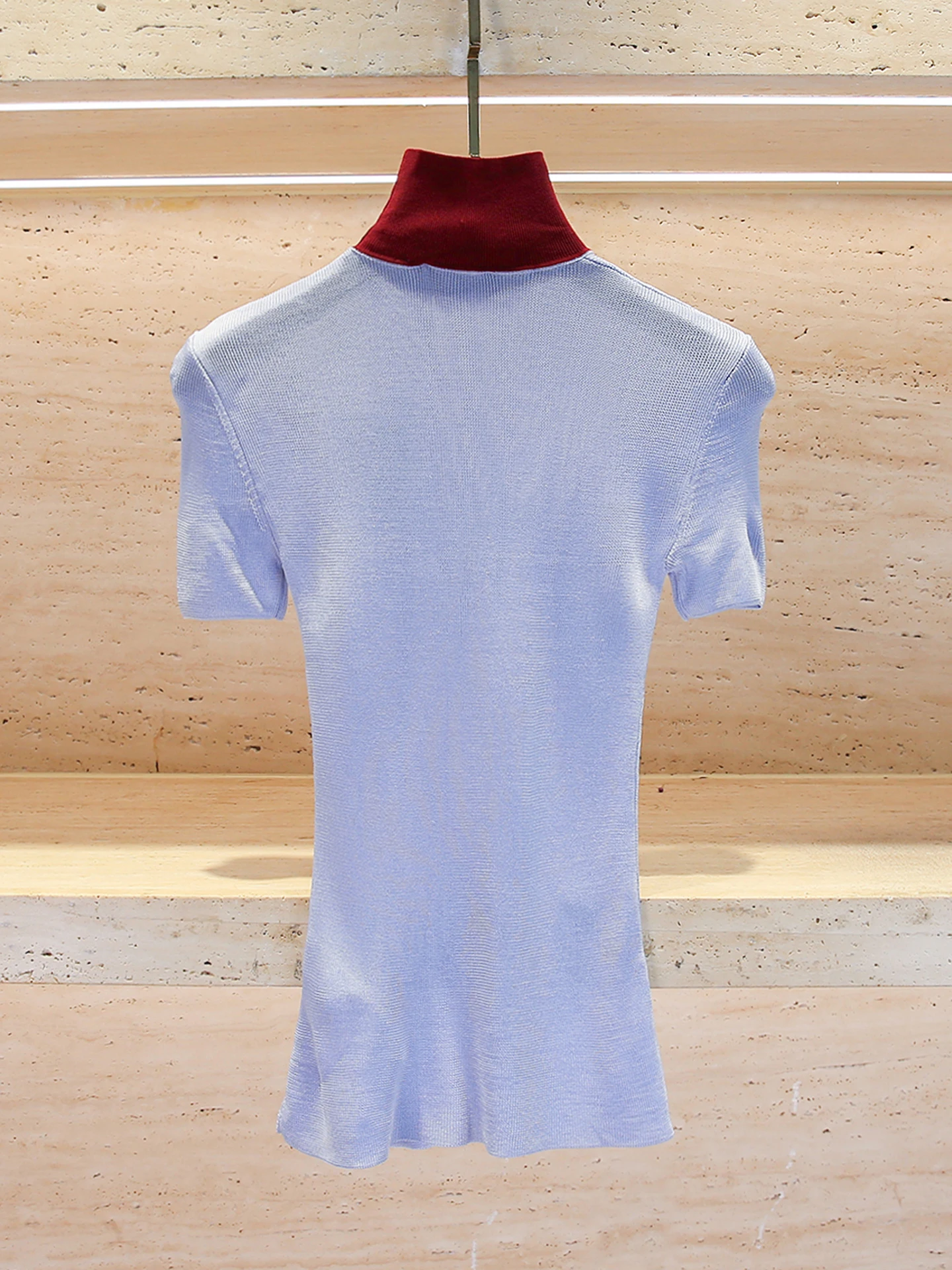 High-End Women's Knitted High Ne Slim Fit T-irt Top Versatile Sli Commute Sle ort Sve Regular Fit Knitwear