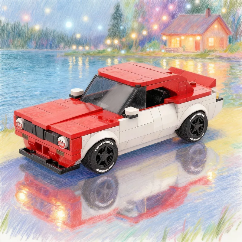 

Набор строительных блоков MOC City Champions Nissan Boss Kit, 292 детали, архитектурная модель, DIY, креативный подарок на Рождество, развивающая игрушка