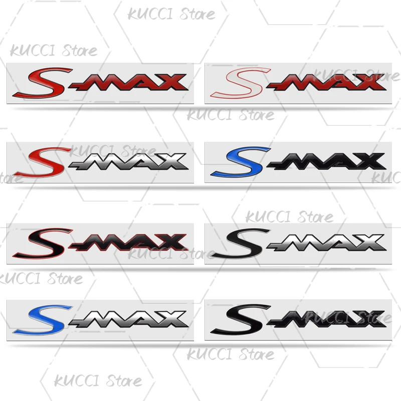 

3D Car Sticker For S-MAX S MAX Logo lettering EcoBoost RS MK2 MK3 Hybrid Metal Emblem Badge Decals Decorative Accessories