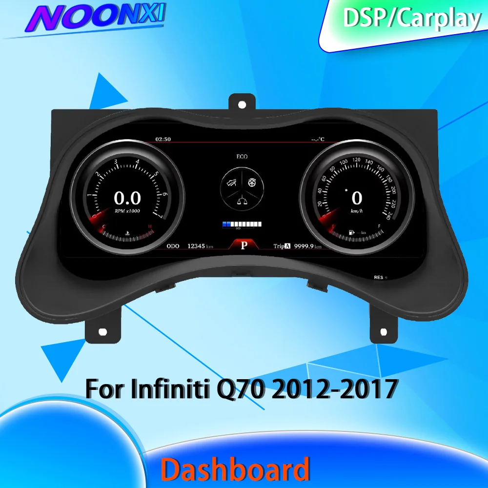 

12.3“ Android 9 Car Digital Cluster For Infiniti Q70 2012-2017 LCD Dashboard Instrument Panel Multifunctional Player Head Unit