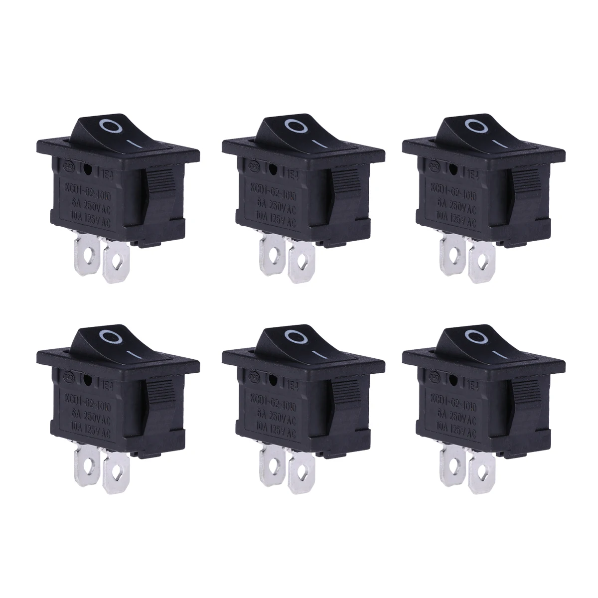 

20 pcs 2 Pin Toggle Switch 15X21Mm Boat Rocker Push Button 125V 250V 10A Led Strip Bulb Student Project Insulated Safe Rocker