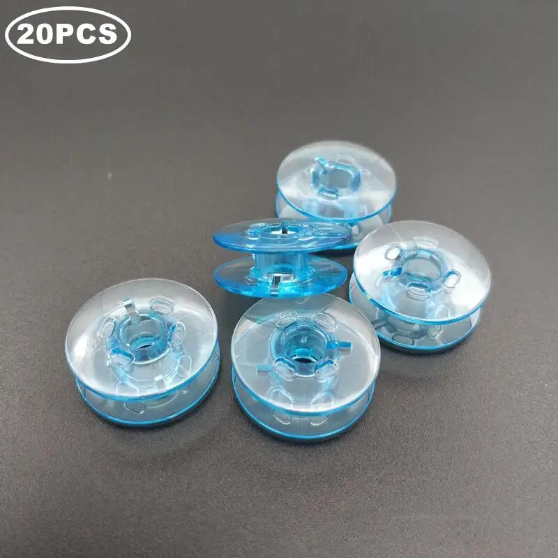 20Pcs Blue Plastic Bobbins Sewing Machine Spools in Bobbin For Pfaff Sewing Machine 1069 6250 6270 Creative 2134 Pfaff #9033P