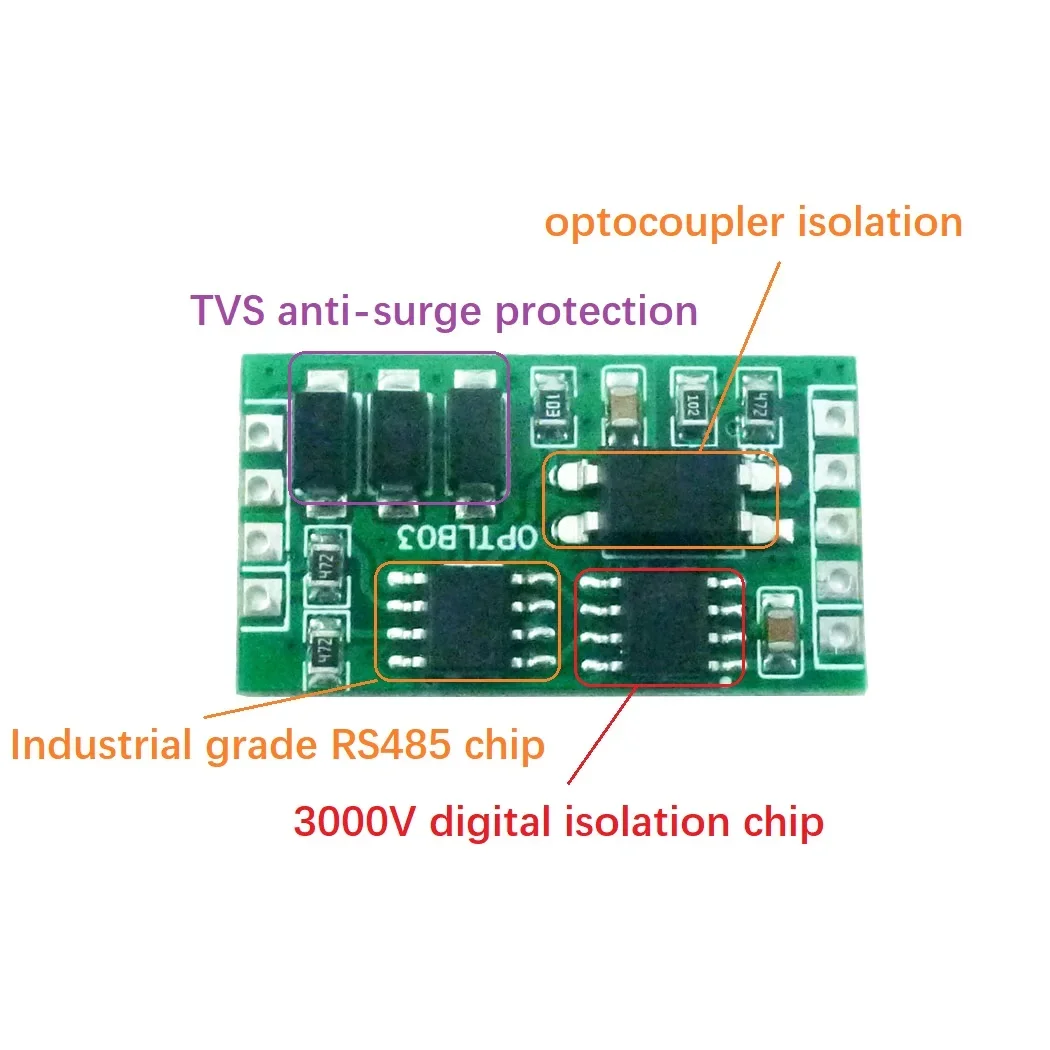 2Pcs OPTLB03 Isolated Communication Surge Protection Module Industrial Grade RS485 To TTL232 RXD TXD R/D For Arduino PLC ESP8266