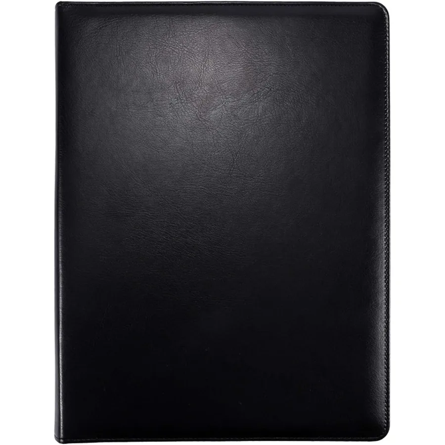 منظم حافظة احترافي للاستخدام في المكتب والمؤتمرات: حامل مفكرة من الجلد الصناعي مع فتحة لبطاقة العمل تناسب الرسالة