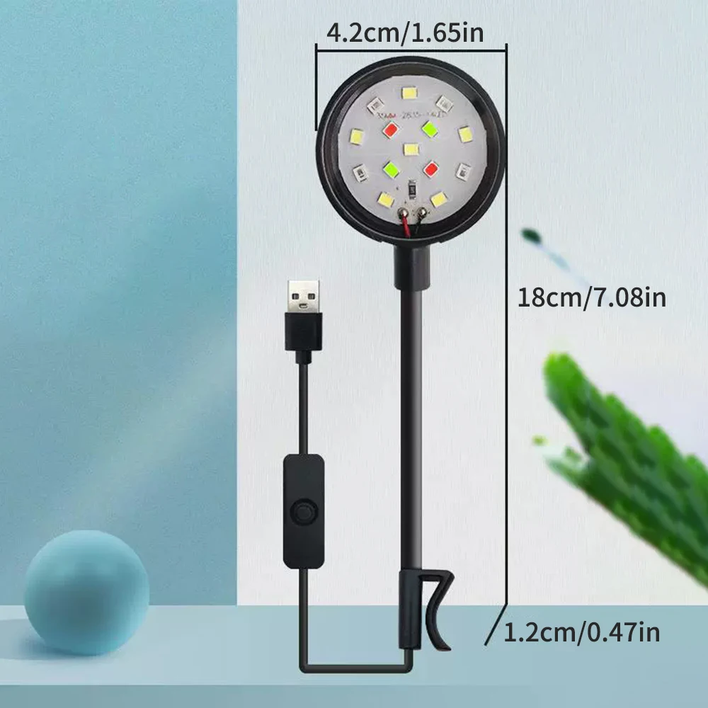1PC Small Fish Tank Led Light Aquatic Grass Lighting Mini Fill Light Waterproof Aquarium Landscaping Accessories image 6