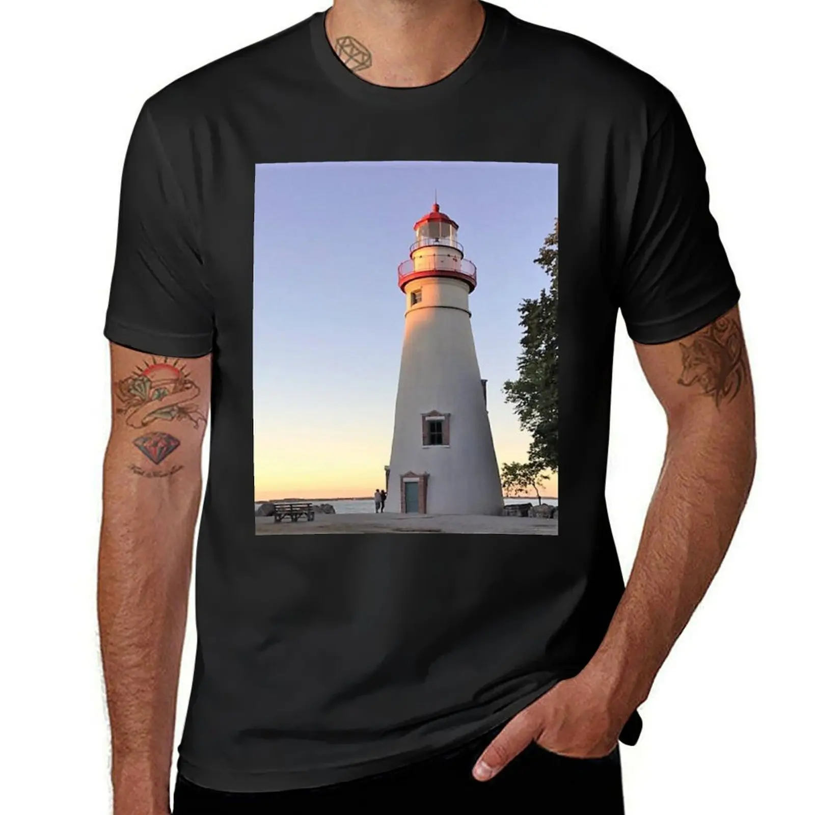 Marblehead Lighthouse (emariephotos001) T-Shirt tees for a boy Blouse vintage clothes workout shirts for men