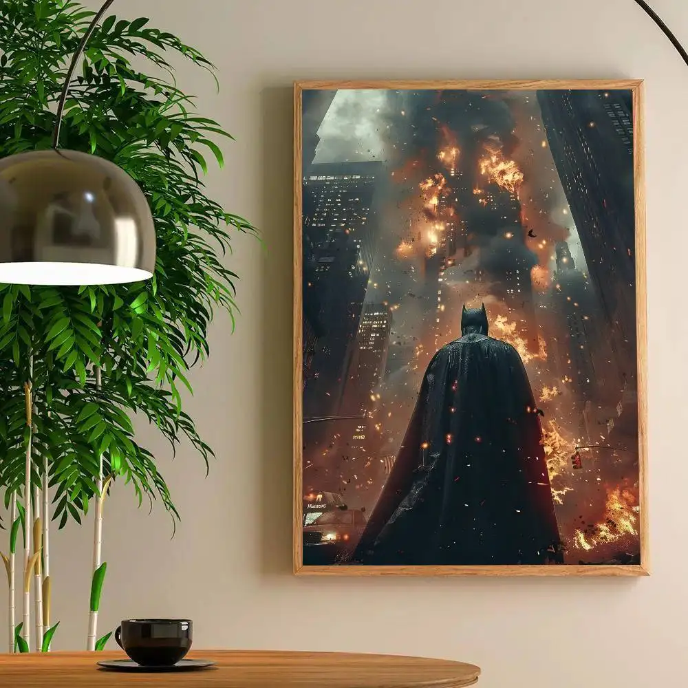 Coole Hero B-Bat-man-Poster, HD-Druck, Vintage-Wandkunst, Dekoration für Zuhause, Arbeitszimmer – Detail 6