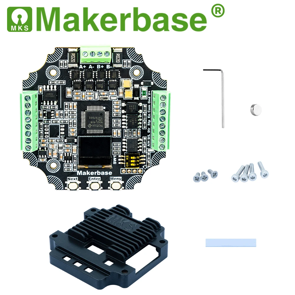 Makerbase MKS SERVO57D PCBA NEMA23 closed loop stepper motor Driver CNC 3d printer for Gen_L FOC quiet and efficient