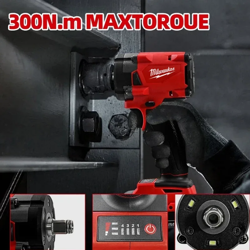 Milwaukee – clé électrique sans fil, batterie 18V, tournevis sans balais, perceuse à percussion, outils électriques, réparation de voiture et de camion