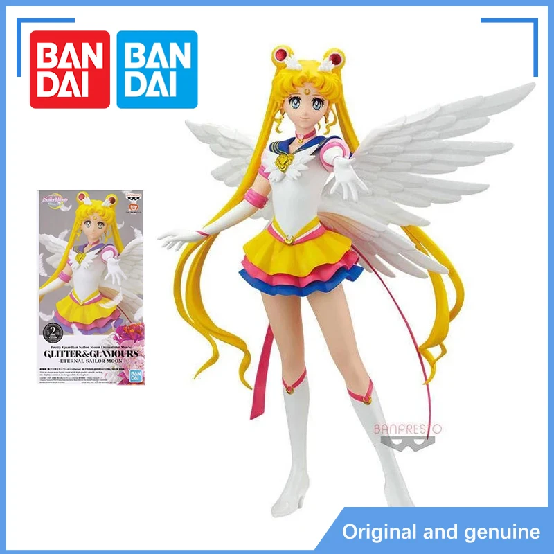 Bandai Sailor Moon Figure Banpresto Glitter Glamours Sailor Moon Anime Figure Genuine Model Action Toy Figure Toys for Children