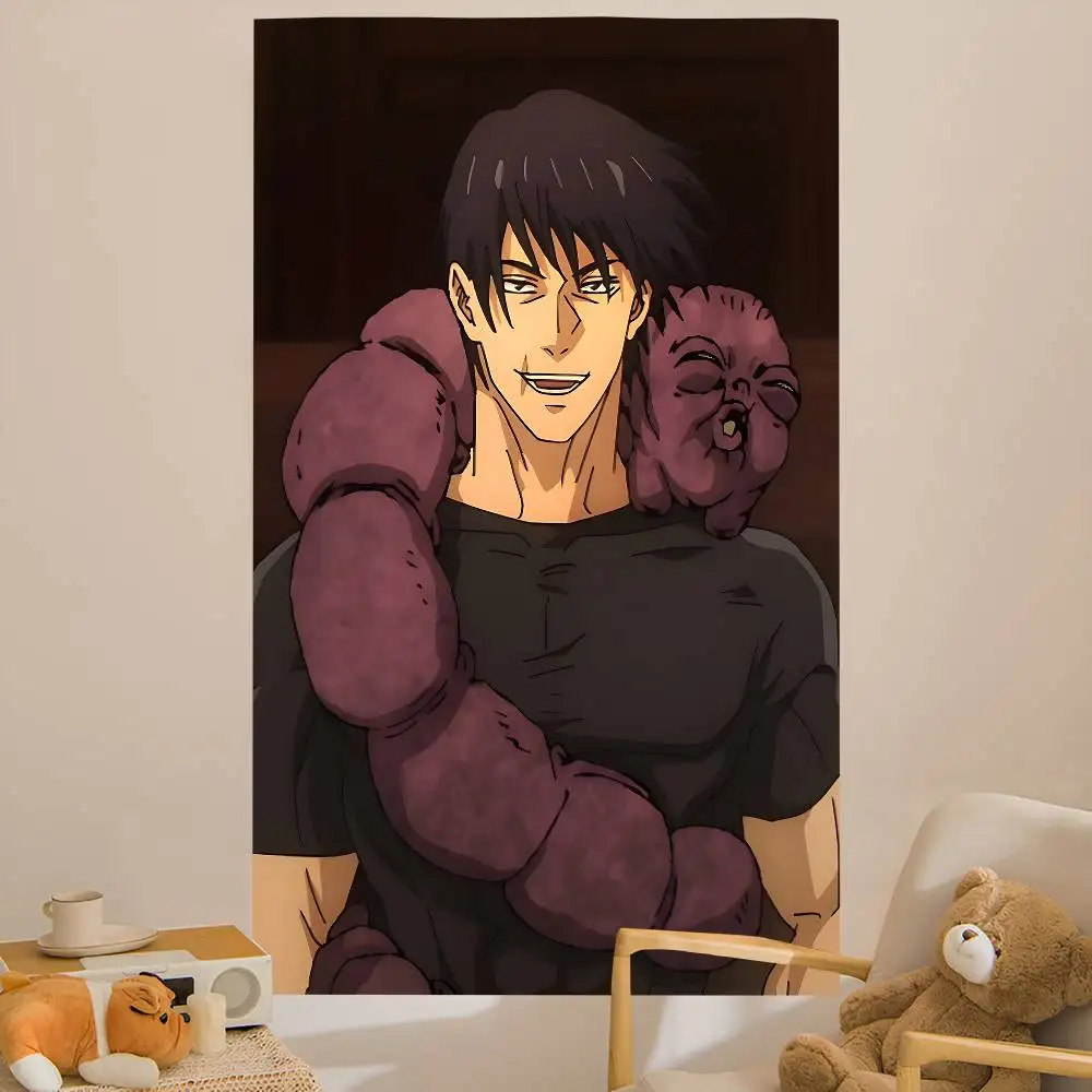 Kaisen Fushiguro Toji Anime DIY Wall Tapestry Hippie Flower Wall Carpets Dorm Decor Wall Art Decor