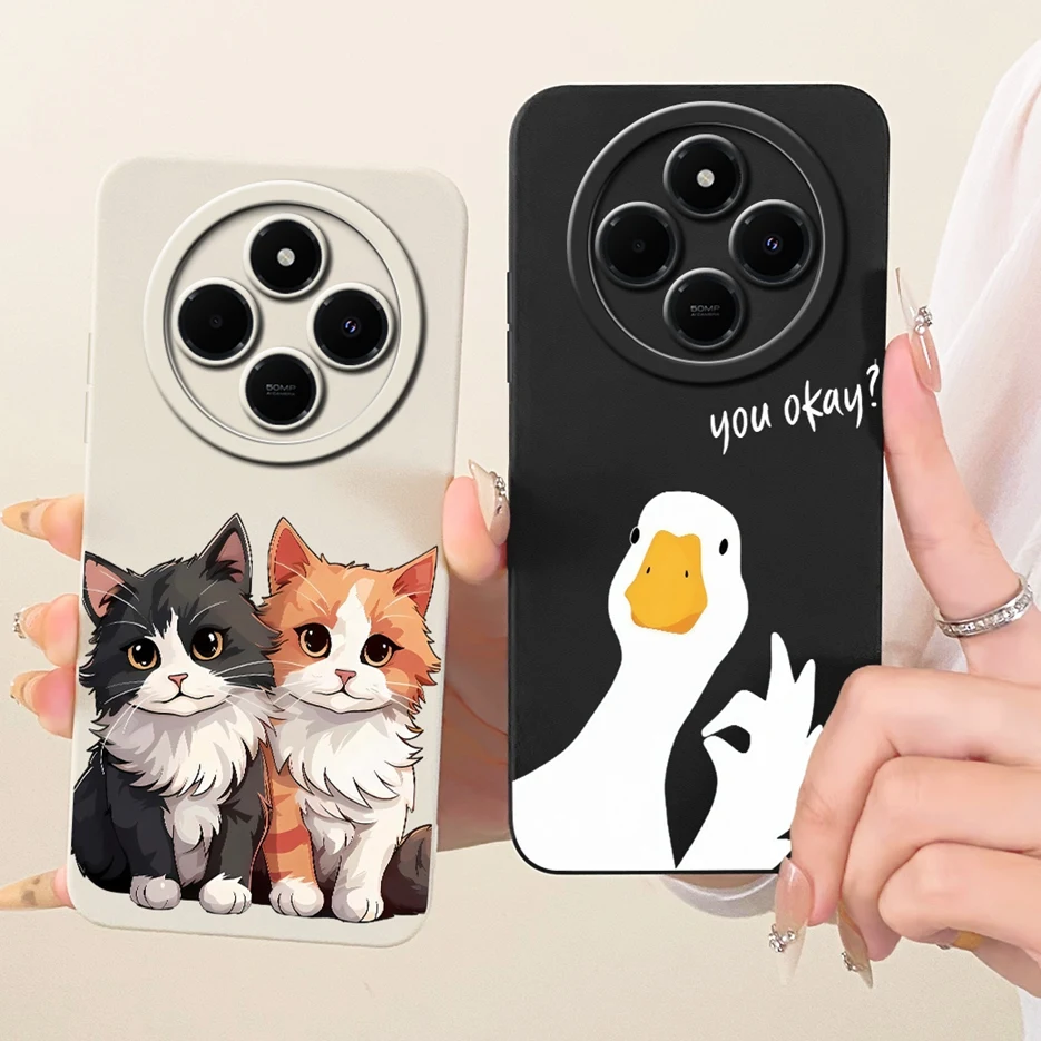 ل Xiaomi Redmi 14C حافظة PocoC75 لطيف أرنب الكرتون غطاء للصدمات الحالات الهاتف ل Xiaomi Poco C75 C 75 Redmi14C لينة Fundas