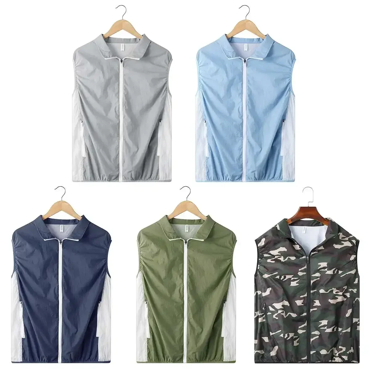 

3 Gear Adjustable 4500h Life Waterproof Hiking Vest Summer Cooling Vest with Fans Air Conditioning Clothing for Camping Running