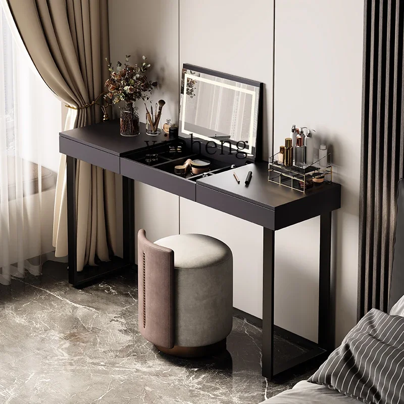 YFY  Italian bedside dresser chest cabinet integrated small apartment flip cover cosmetic table bedroom simple home accessories