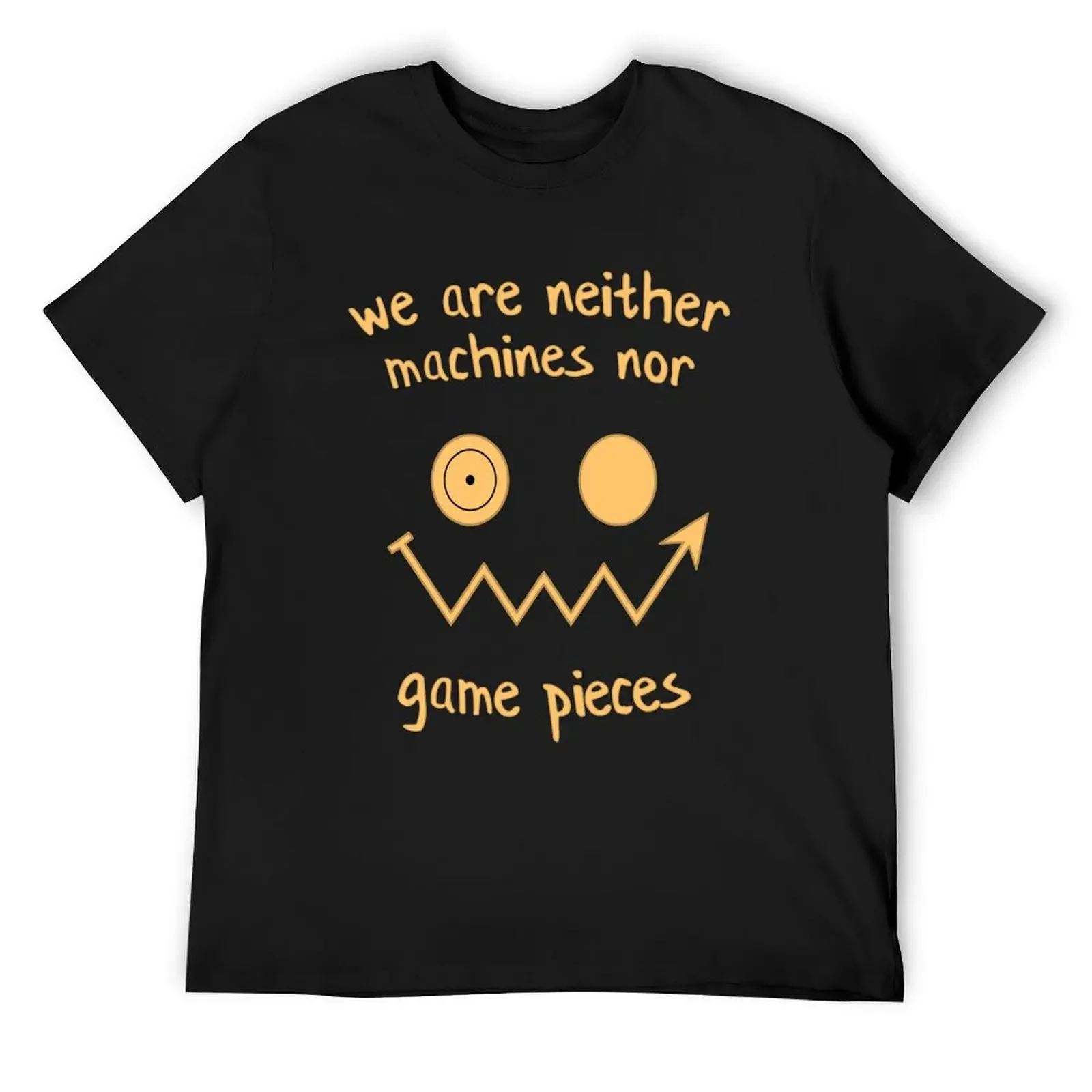 Neither Machines Nor Game Pieces T-Shirt anime figures valentines clothes graphics blue archive mens graphic t-shirts