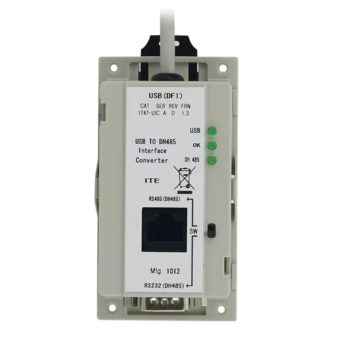 IYBBW-New 1747-UIC USB to DH485 Interface Converter RS-232 and RS-485 Ports,3 LED Indicators