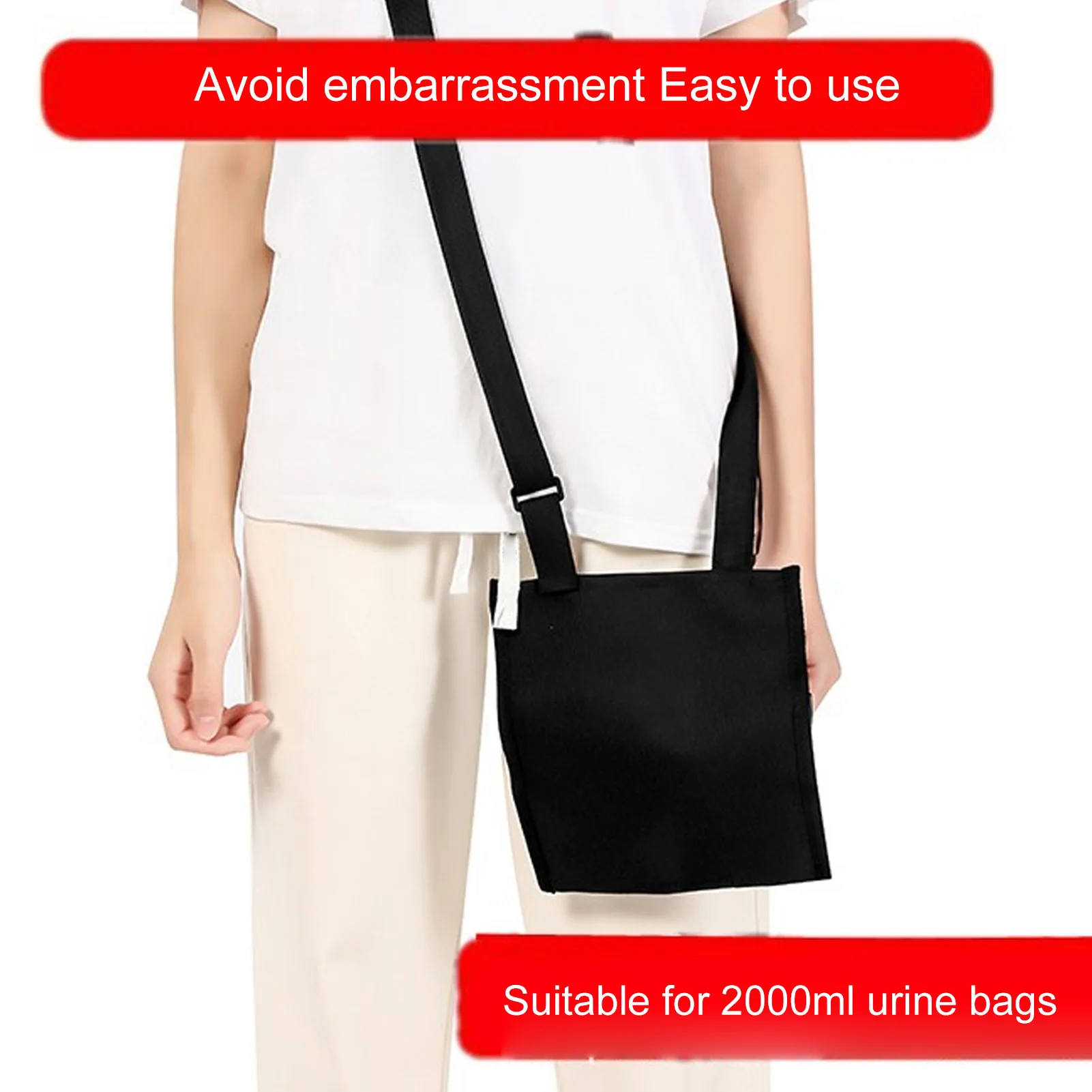 

Чехол для мочеприемника на ногу с регулируемым плечевым ремнем, водонепроницаемый, для мочеприемников объемом 2000 мл